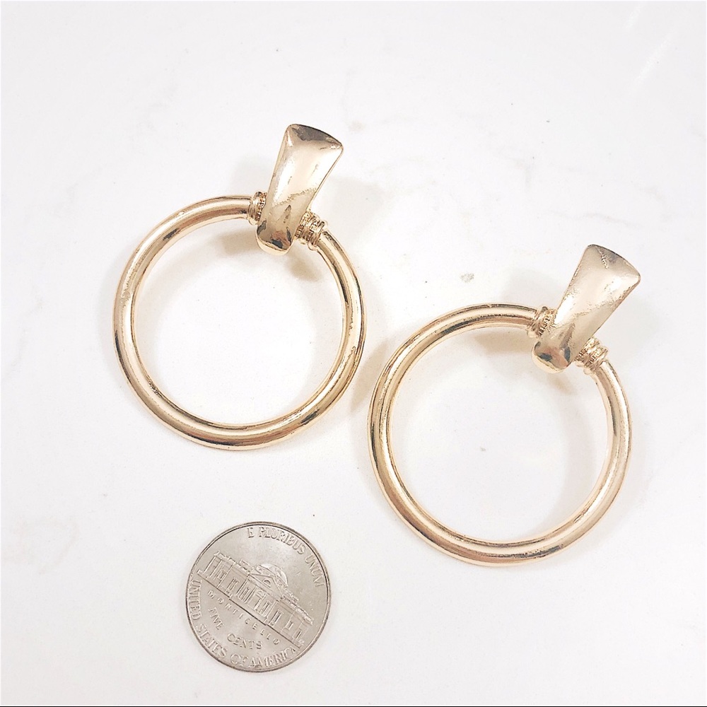 Free People Style Hoop Drop Earrings - Picture 4 of 4